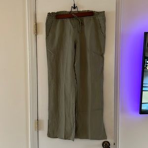 Salt Life Live Salty M Flax Linen and Viscose Pants